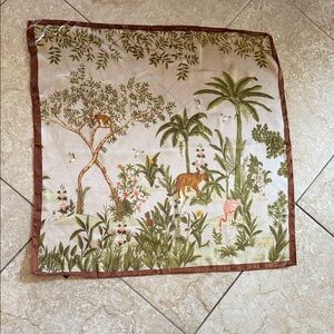 Tropical Print Silk Scarf